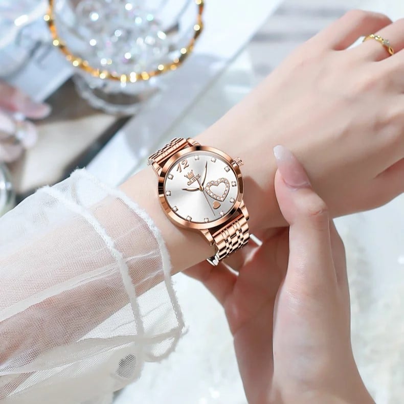 Ceas Dama Olevs Rose Gold Elegant - imagine 2