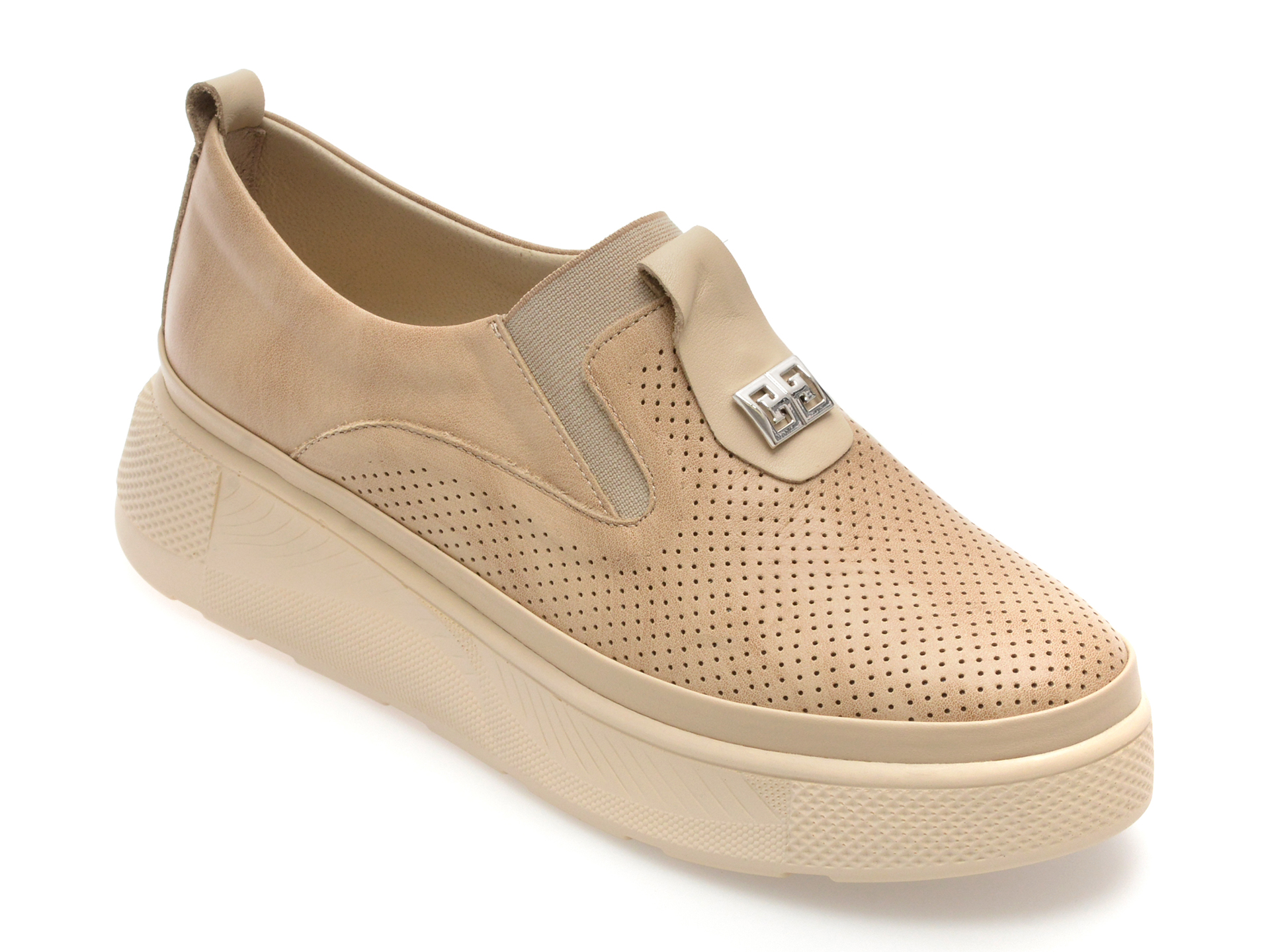 Pantofi IMAGE Bej din Piele - Eleganță și Confort