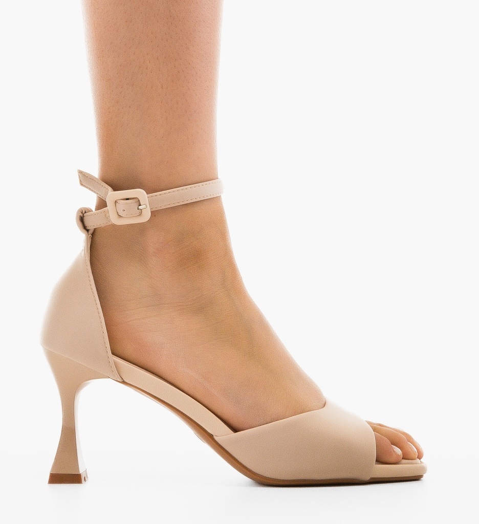 Sandale Toc Gayt Bej Elegante și Confortabile - imagine 6