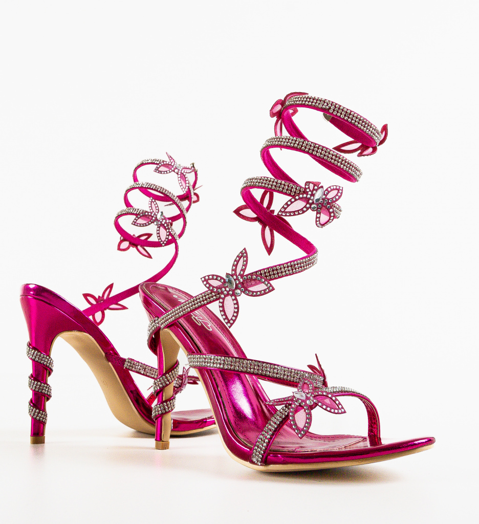 Sandale cu Toc Varin Fuchsia - Eleganță Asigurată - imagine 6