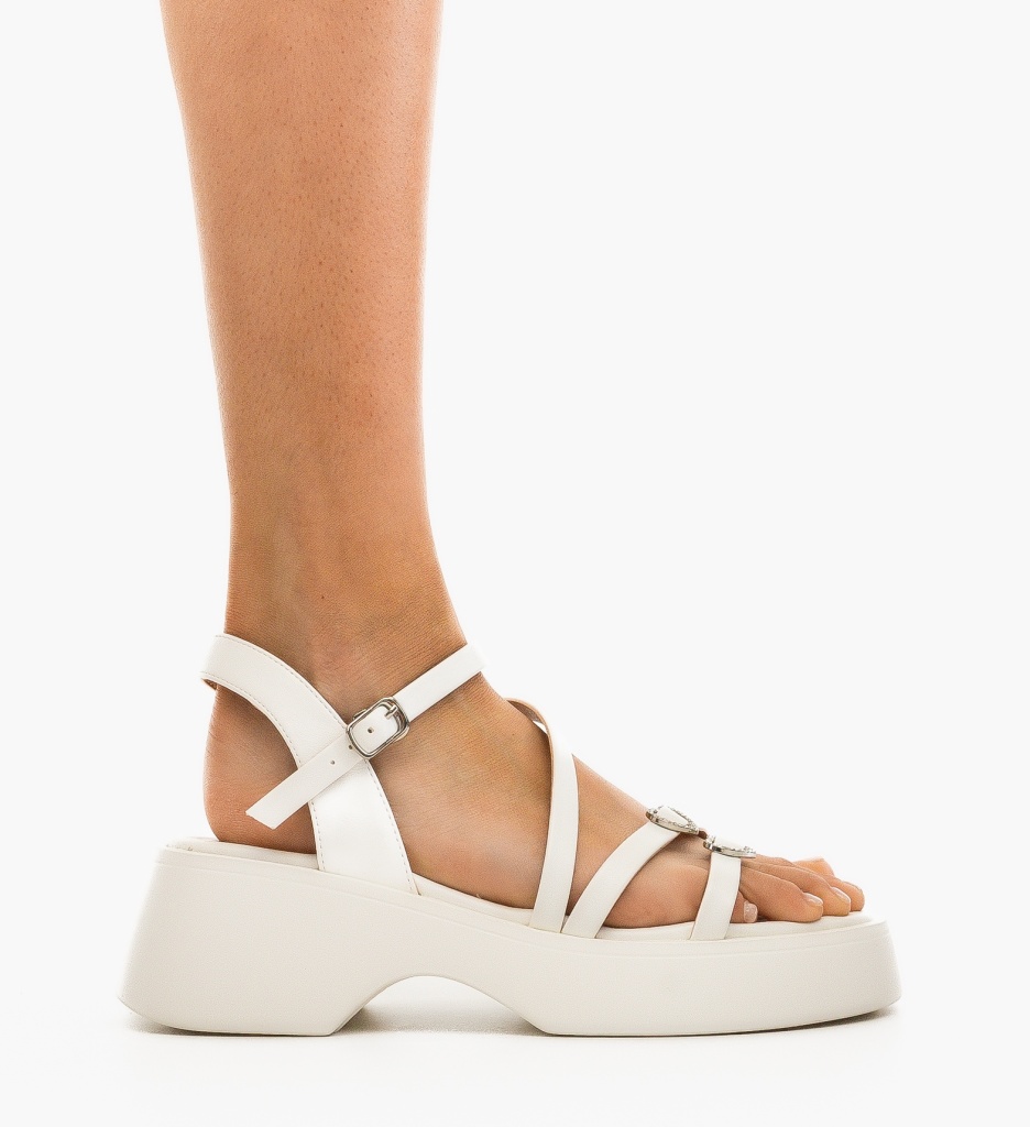Sandale Dama Mininara Albe | Eleganță și Confort - imagine 5