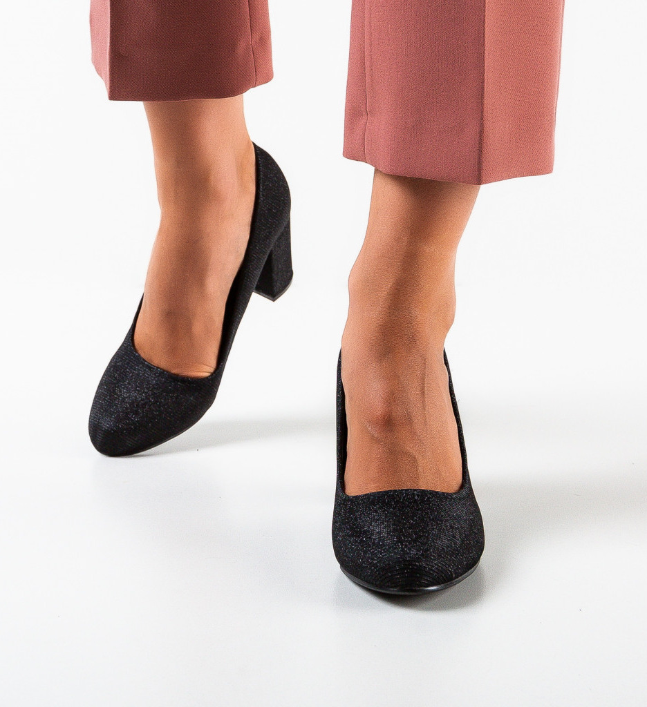 Pantofi Ursen Negri | Eleganță și Stil - imagine 2