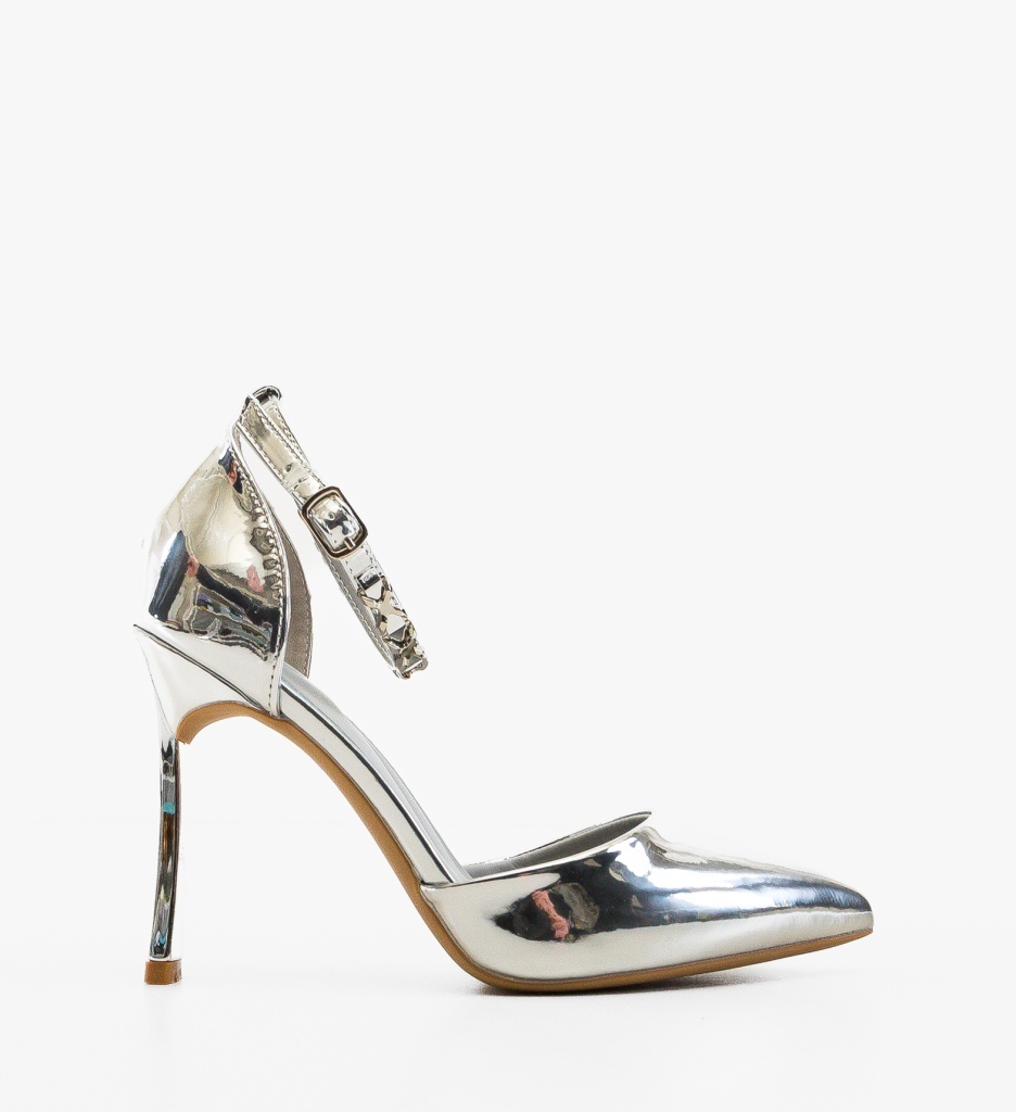 Pantofi Dama Jajutra Argintii Eleganți - imagine 6