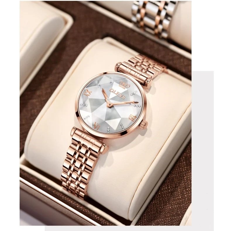 Ceas Dama Olevs Rose Gold - Eleganță și Stil - imagine 2