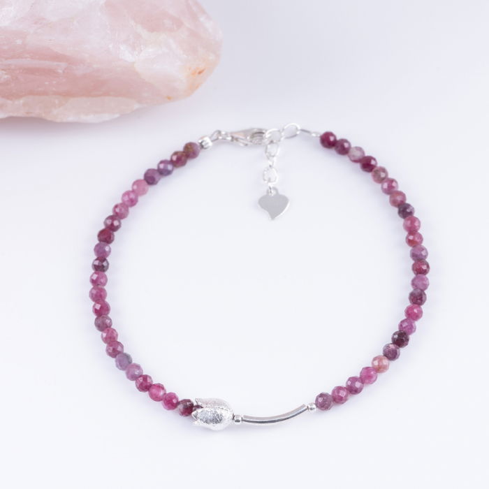 Brățară Turmalină Roșie Maia Colt | Eleganță Pură