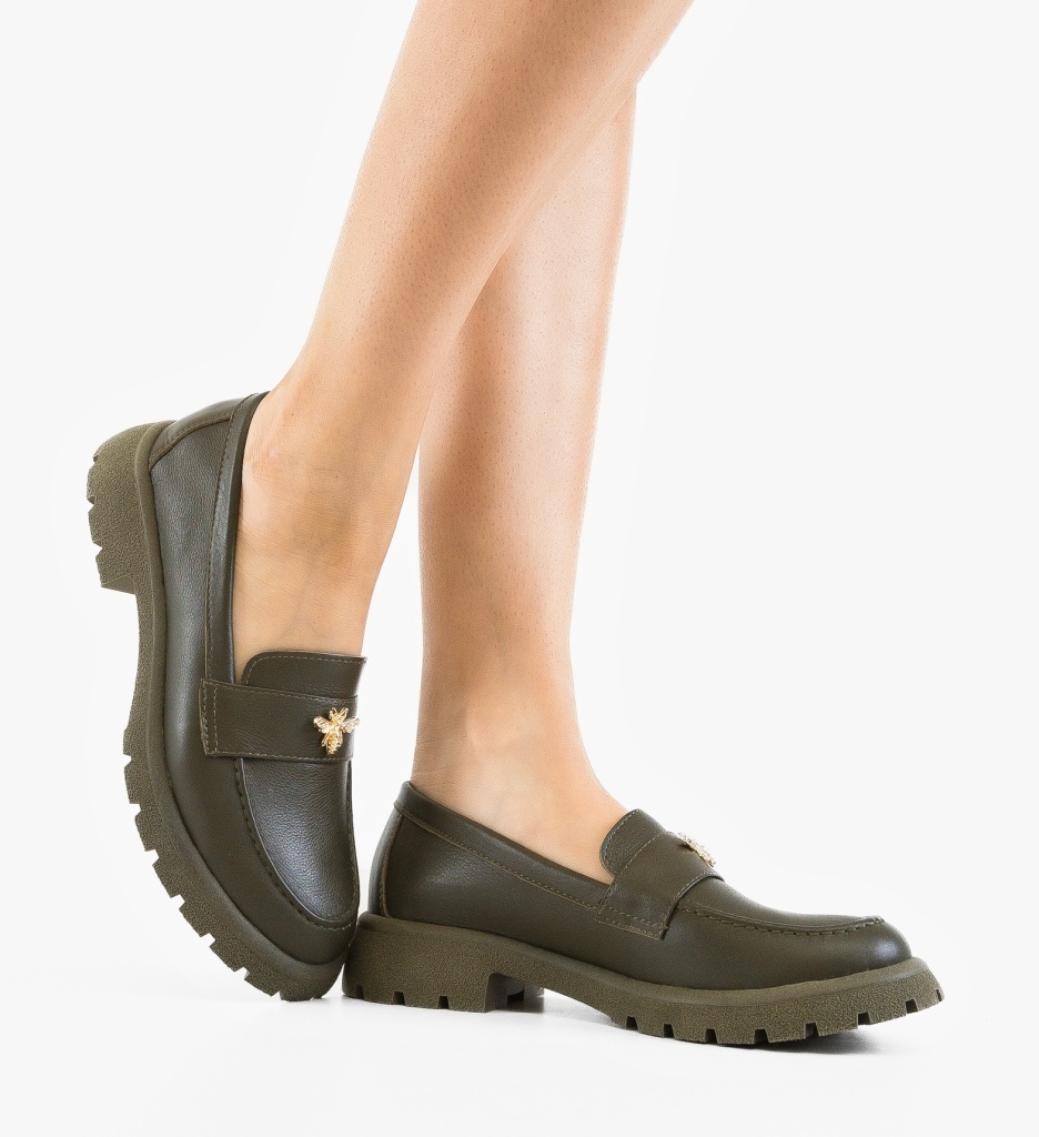 Pantofi Casual Dama Fosere Verzi Confortabili - imagine 2