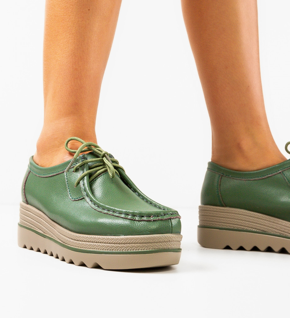 Pantofi Casual Dama Sag Verzi - Confort și Stil - imagine 2