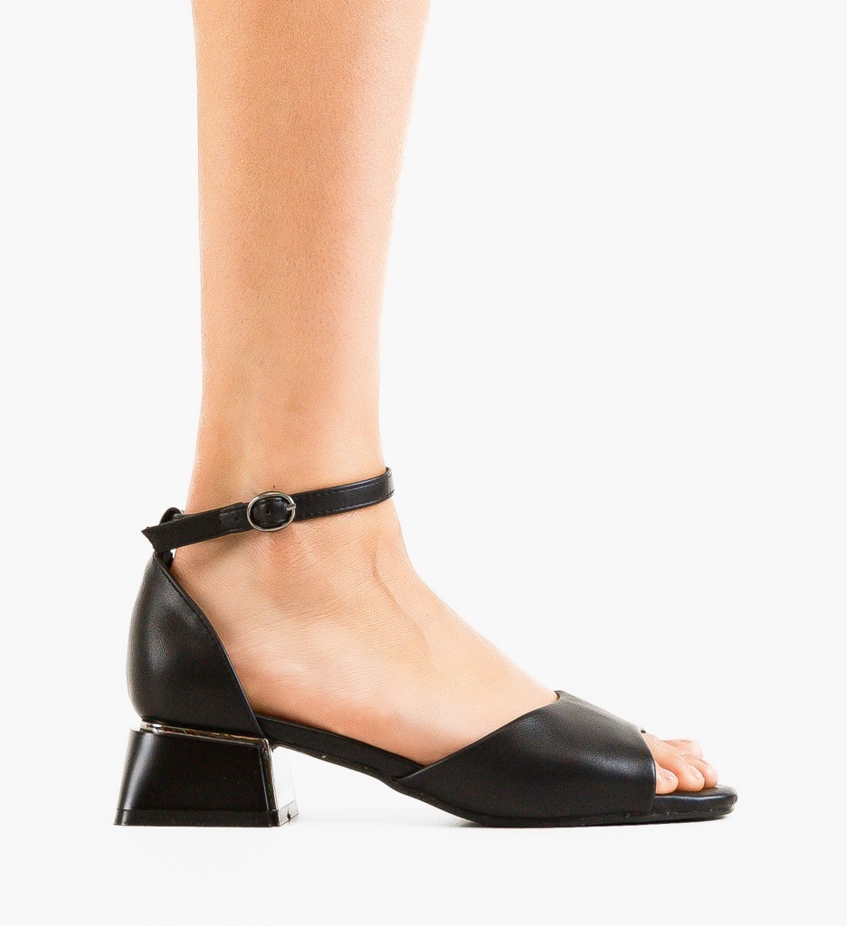 Sandale cu Toc Anabelle Negre - Eleganță și Stil - imagine 4