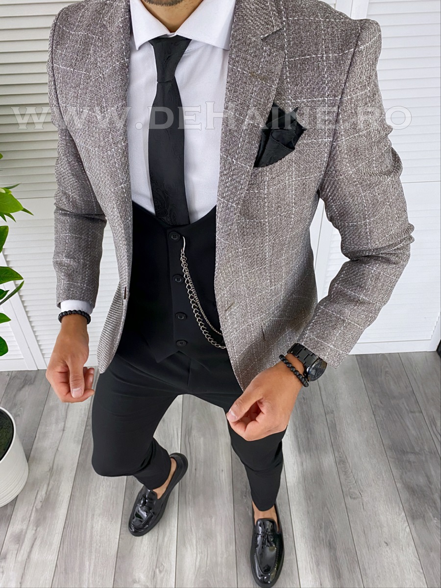 Sacou Barbati Carouri Slim Fit - Elegant Modern
