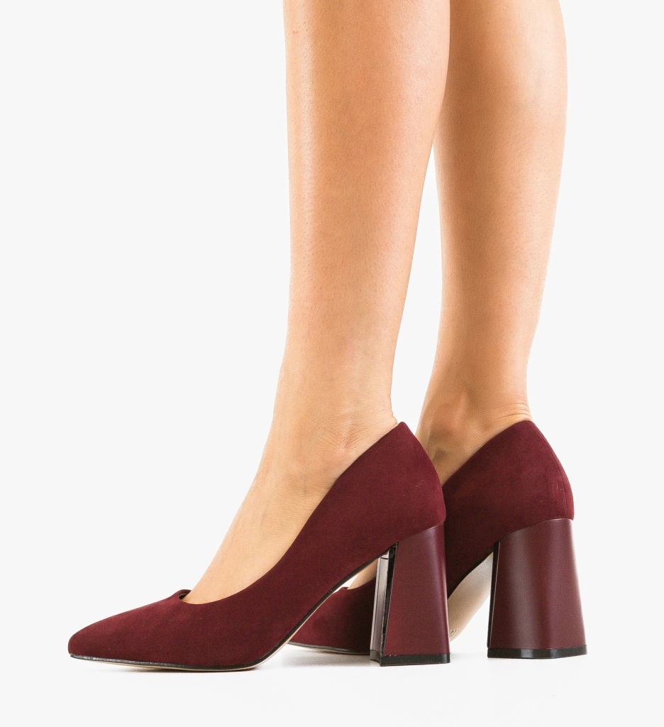 Pantofi cu Toc Nimua Grena | Eleganță Feminină - imagine 3