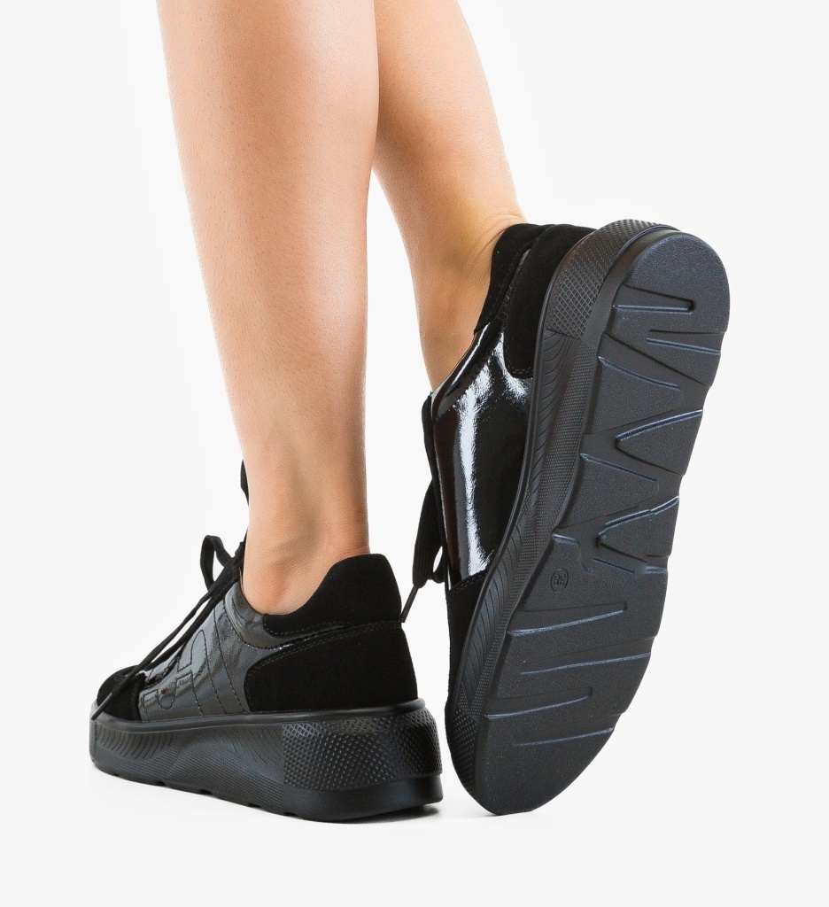 Pantofi Casual Mynbai Negri - Confort & Stil - imagine 5
