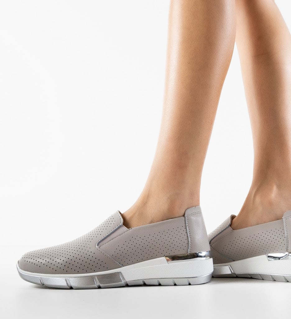 Pantofi Pufine Gri | Confort și Stil Casual - imagine 4
