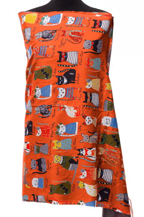 Eșarfă Casmir Pisici Portocaliu | Shopika