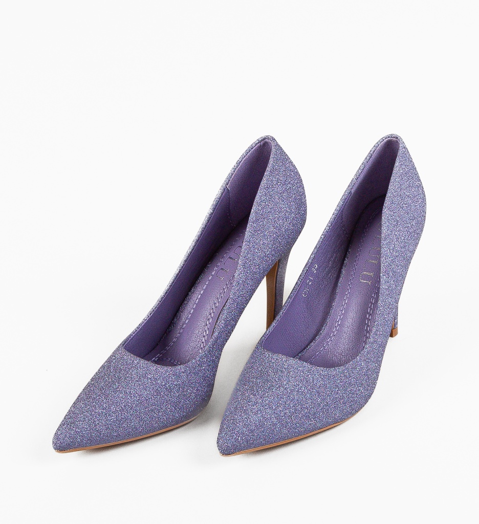 Pantofi Tenarus Mov cu Toc - Eleganță și Rafinament - imagine 6