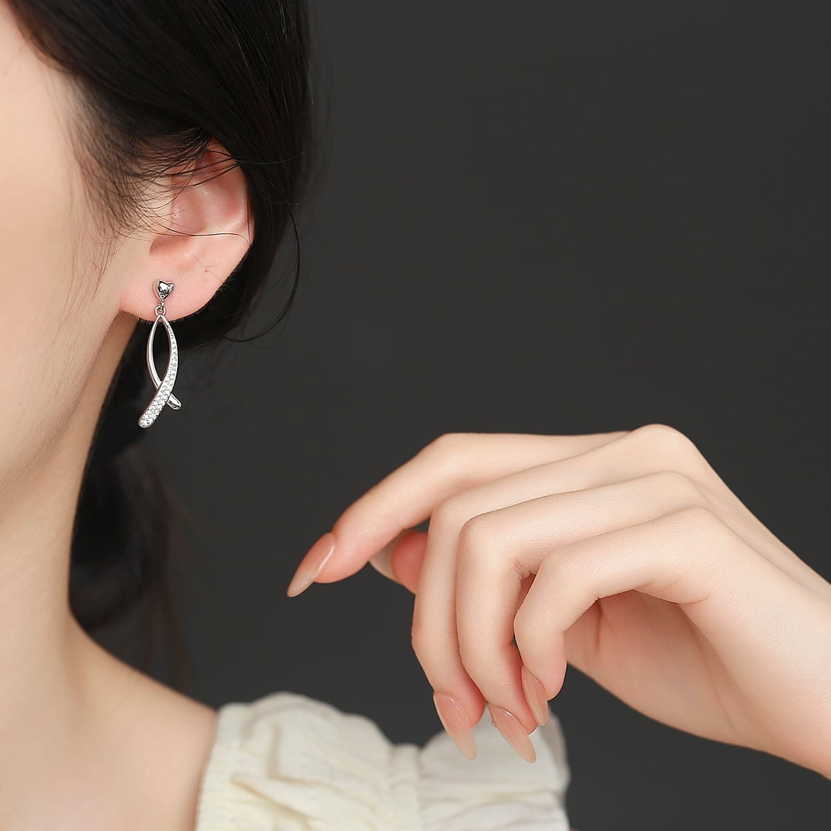 Cercei Argint 925 Delis cu Pietre - Eleganță - imagine 2