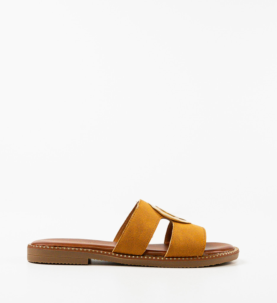 Papuci Dama Ivayla Camel - Confort și Eleganță - imagine 4