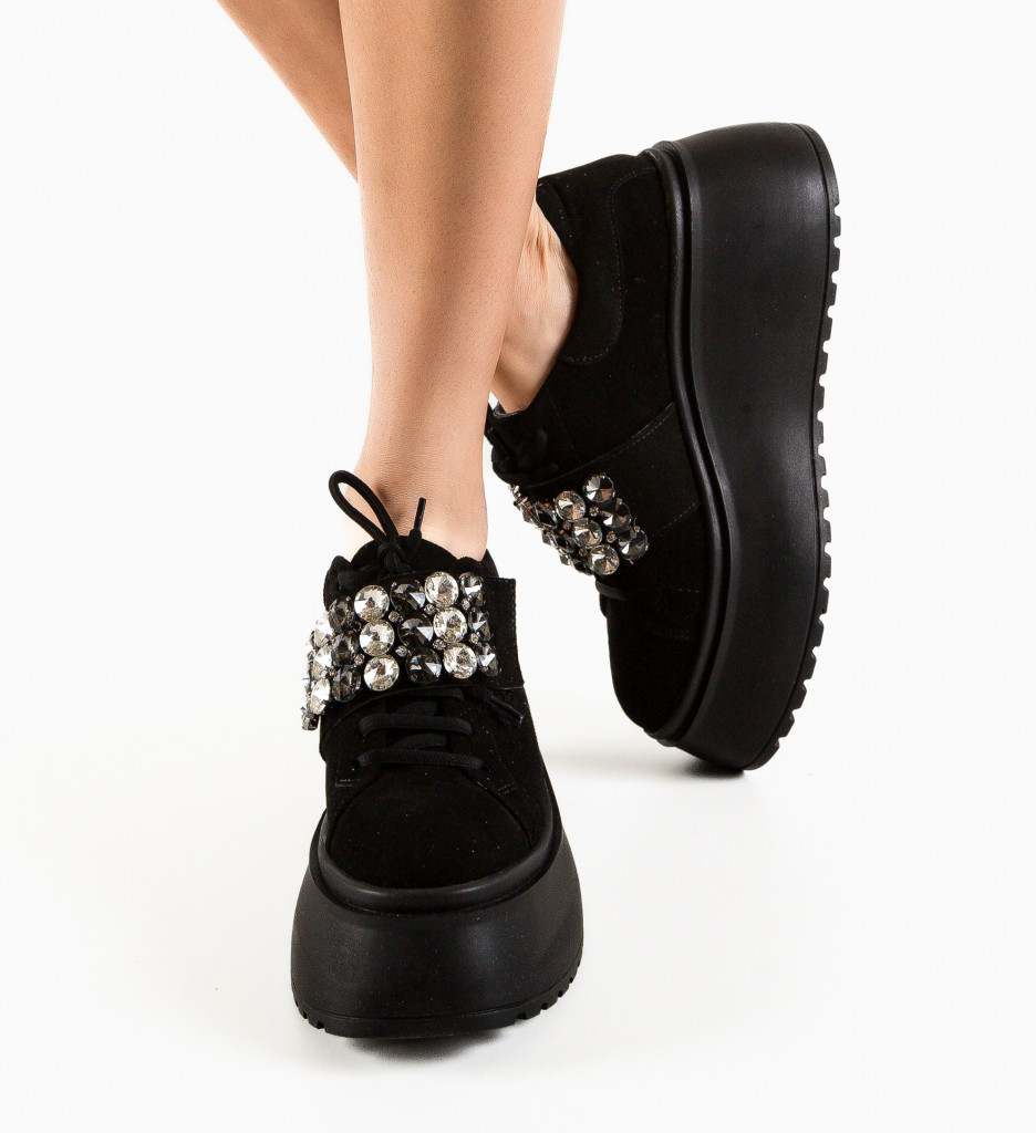 Pantofi Casual Alma Negri | Confort Zilnic - imagine 2