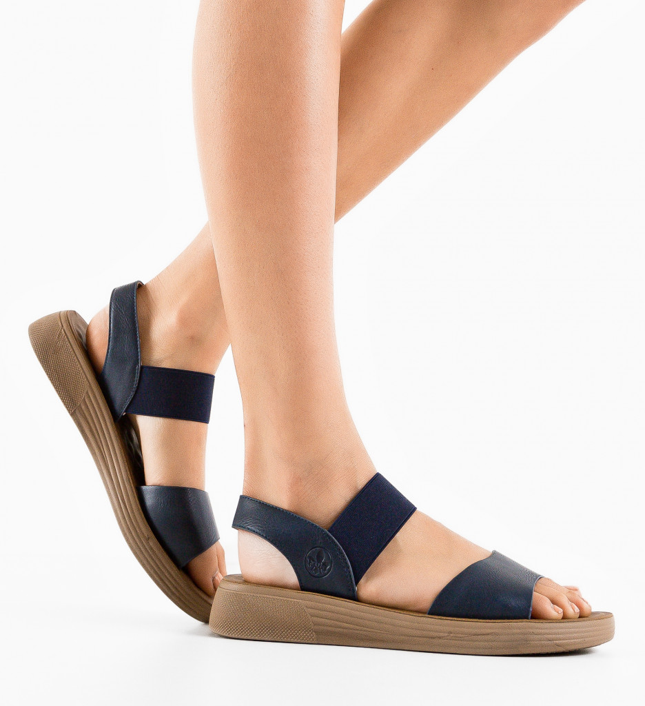 Sandale Dama Crescen Bleumarin | Eleganță Vară - imagine 3
