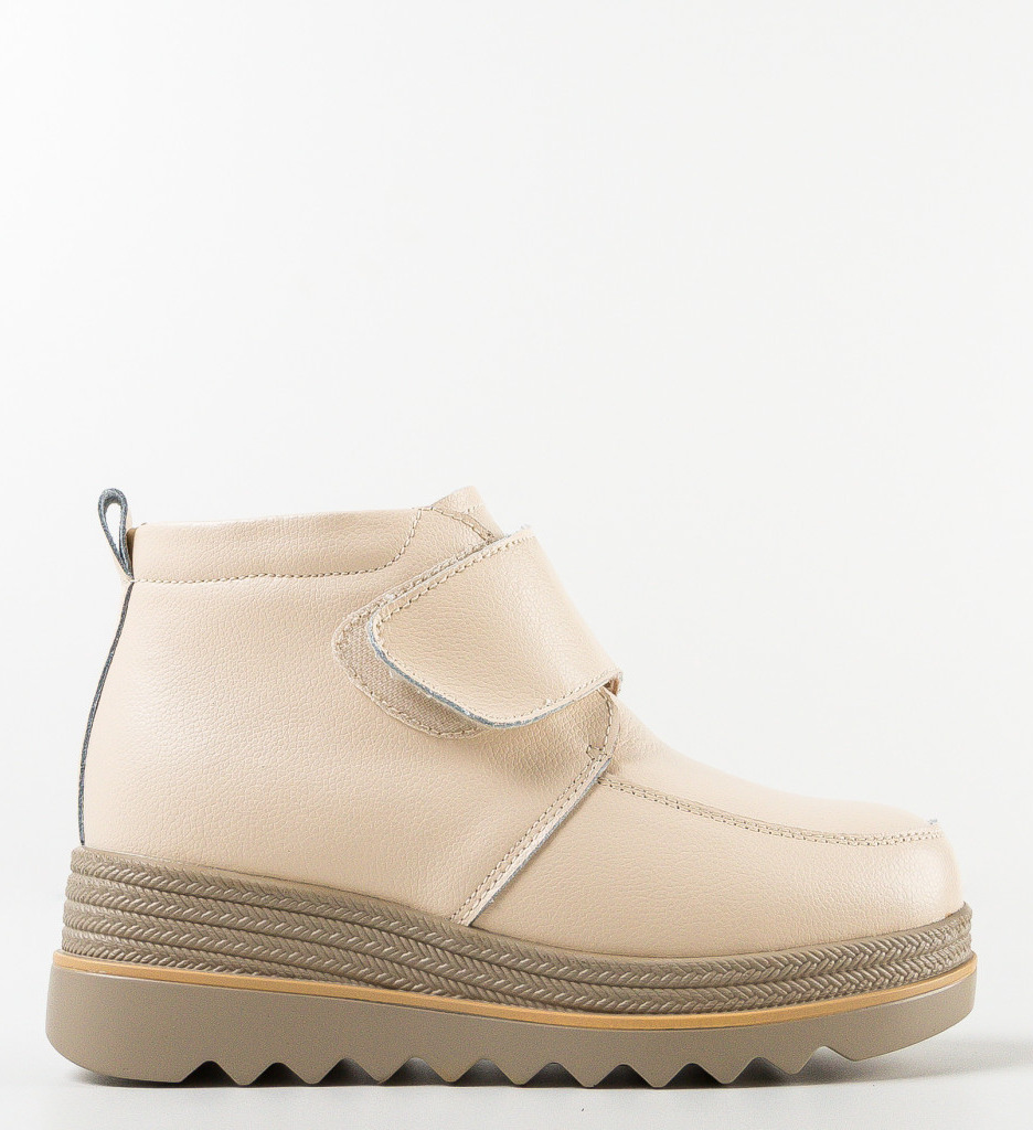 Pantofi Casual Dama Aarron Bej Confort - imagine 4