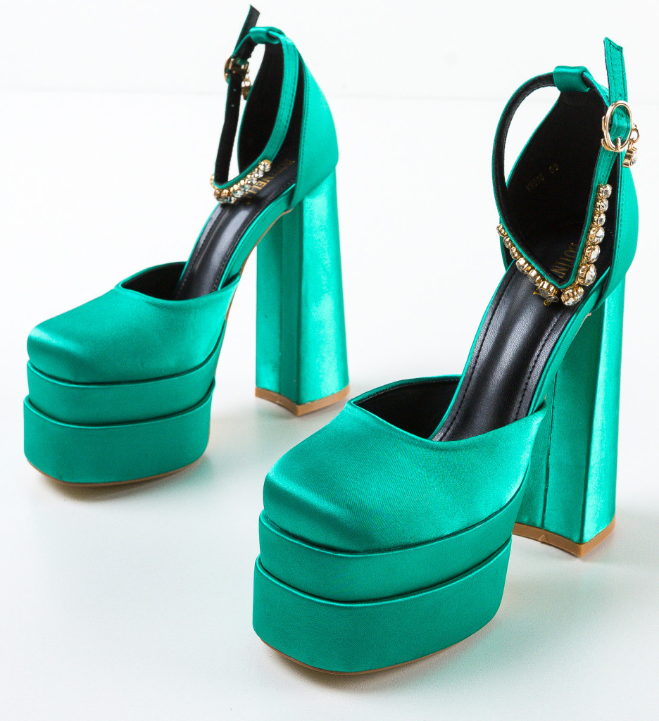 Pantofi dama Iman Verzi cu toc elegant - imagine 6
