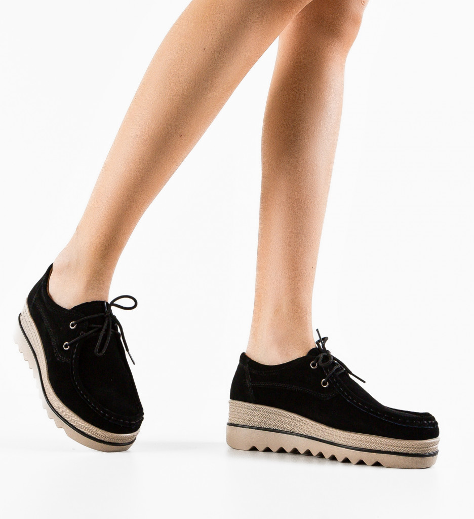 Pantofi Casual Sagrio Negri - Confort și Stil - imagine 2