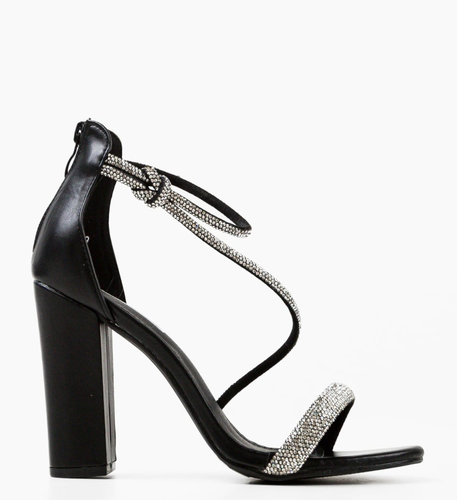 Sandale cu Toc Johann Elegante Negre
