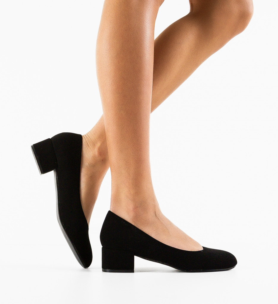 Pantofi Nora Negri Eleganți cu Toc