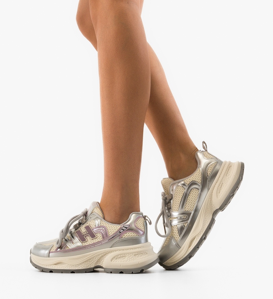 Sneakers Dama Dotson Gri | Confort & Stil Modern - imagine 3