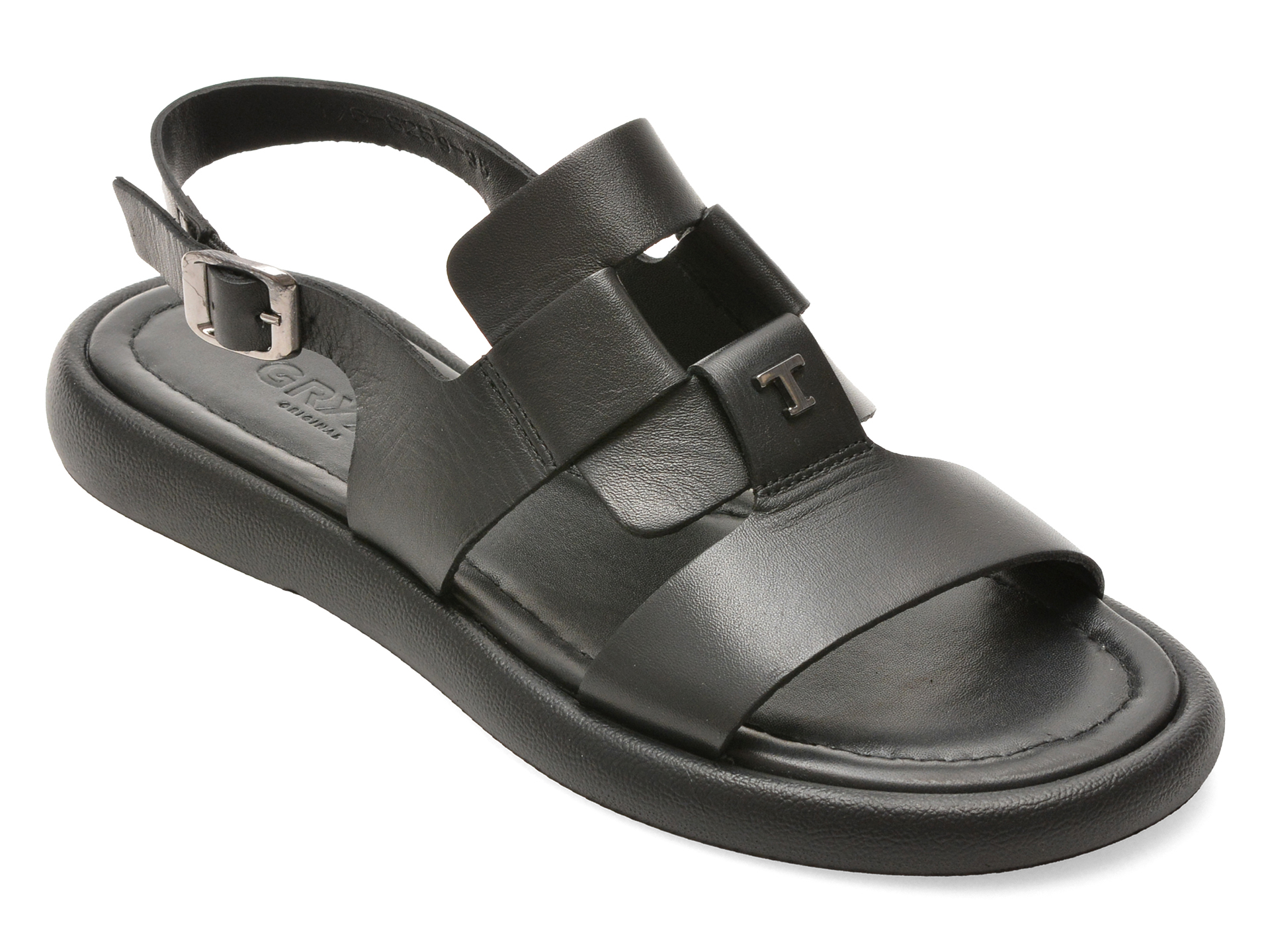Sandale GRYXX Negre Din Piele Naturală