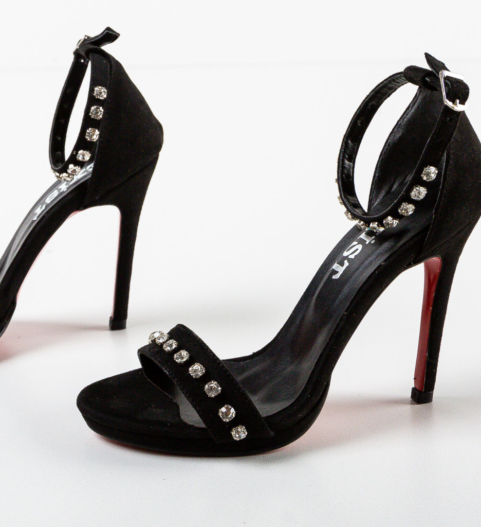 Sandale cu Toc Jamio Negre | Eleganță Maximă - imagine 5