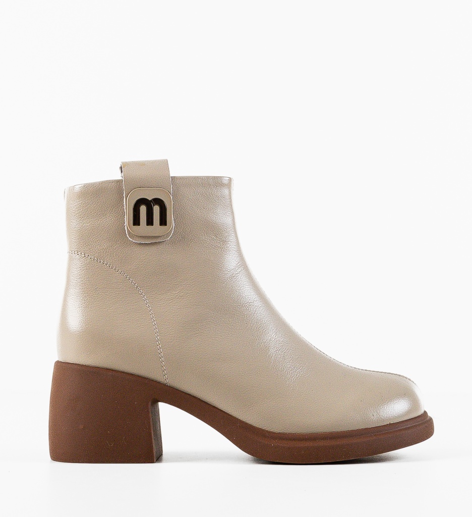 Botine Dama Bej Safta | Eleganță și Stil - imagine 4
