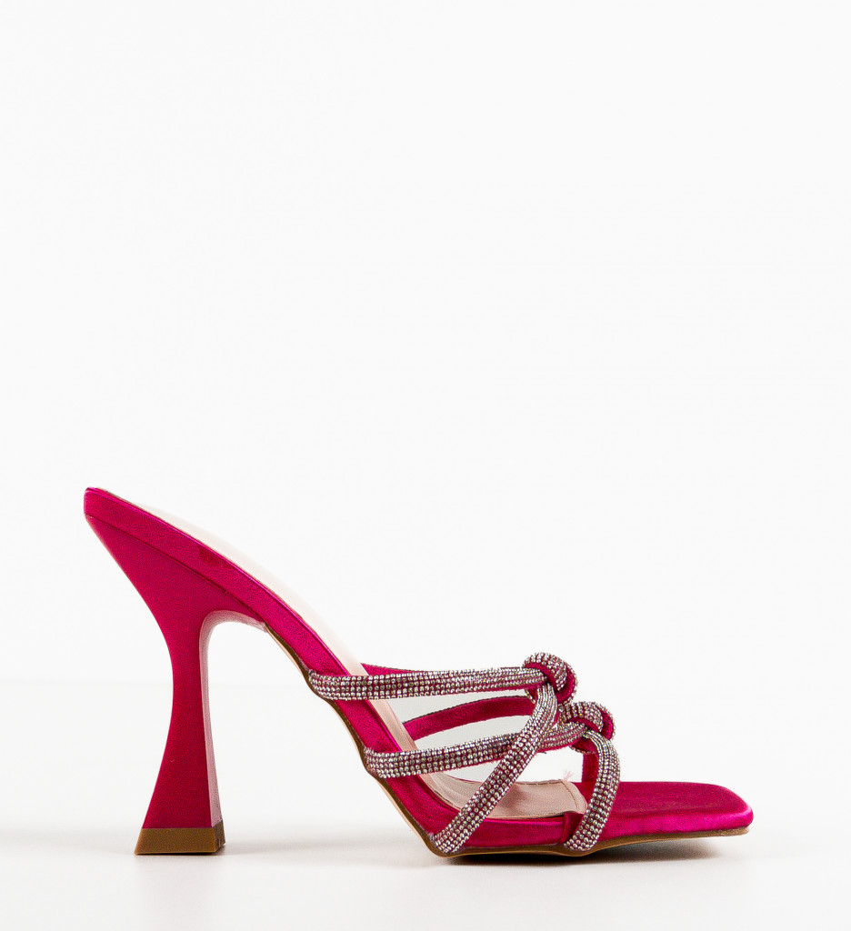 Saboti Dama Rafael Fuchsia cu Toc Eleganti - imagine 4
