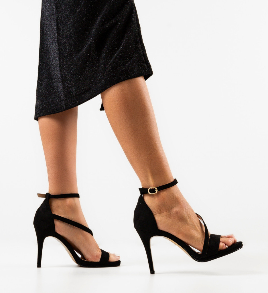 Sandale cu Toc Higon Negre | Eleganță - imagine 2