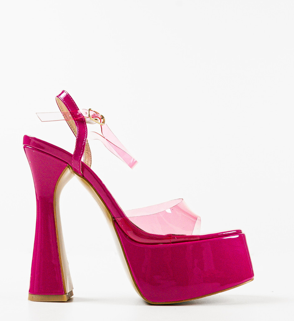 Sandale Parrish Fuchsia | Toc Elegant Stilat - imagine 5