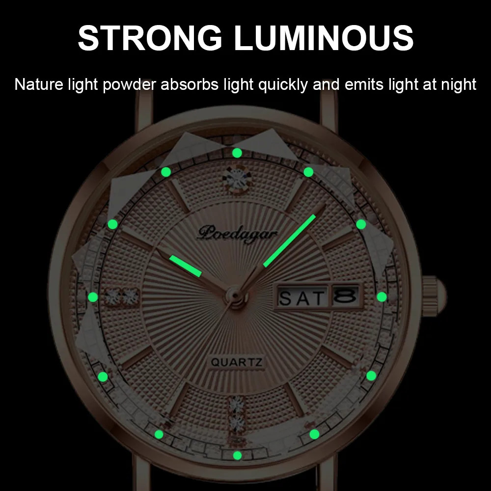 Ceas Dama Poedagar Argintiu-Rose Gold - imagine 2