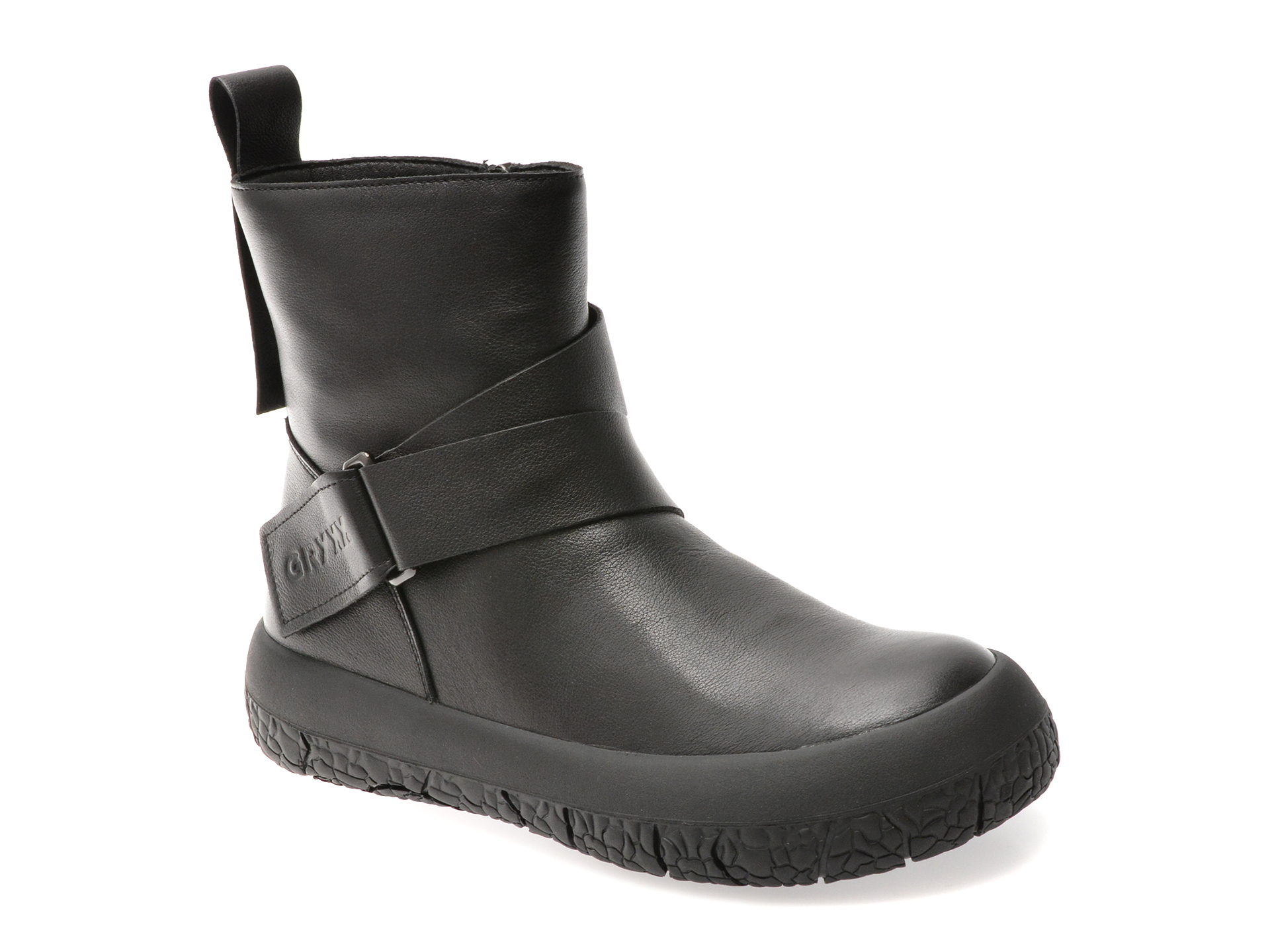 Ghete GRYXX negre din piele naturala