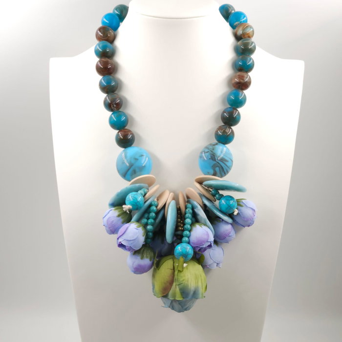 Colier Statement Floral 3D Shopika