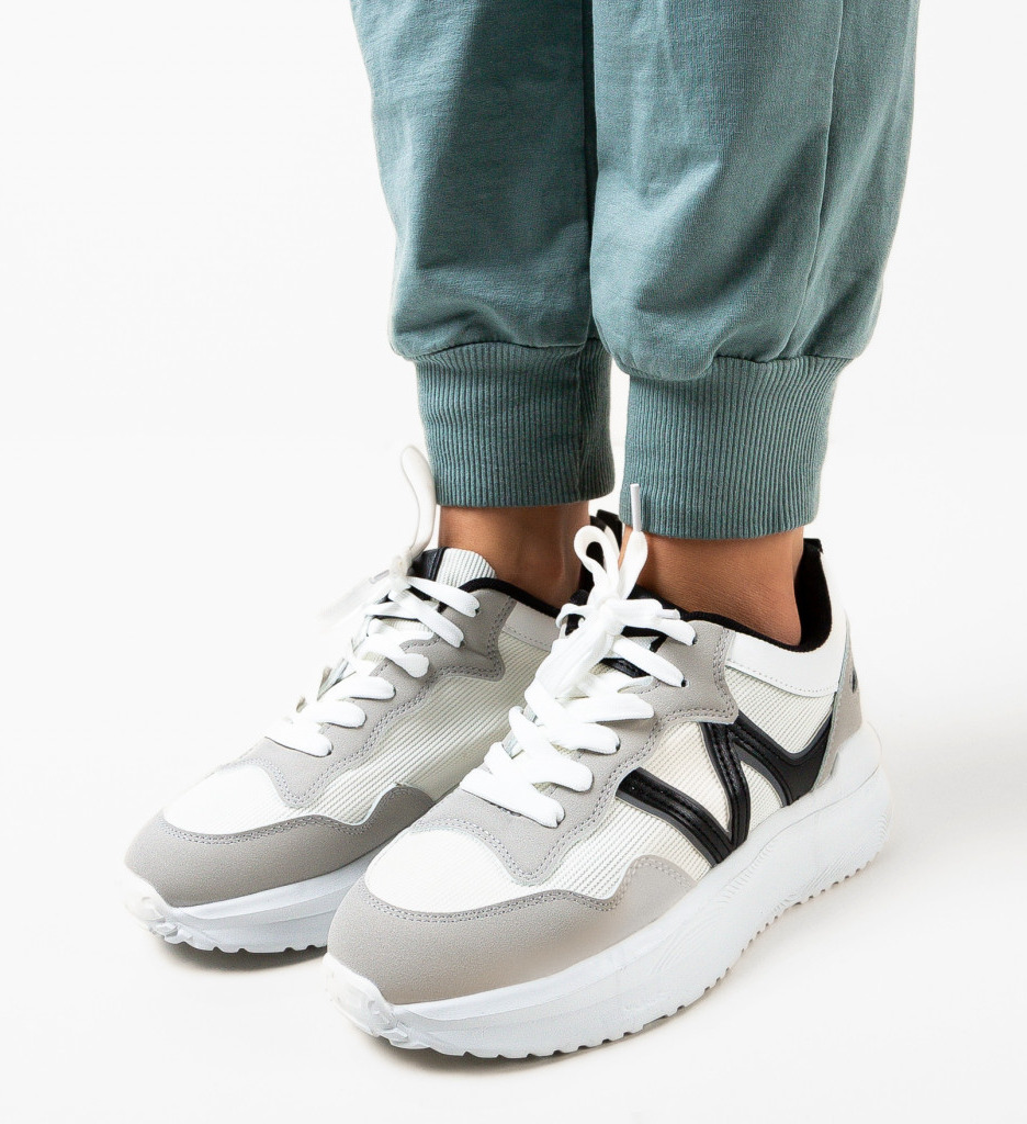 Sneakers Osborne Gri 2 - Confort Sport Dama - imagine 2