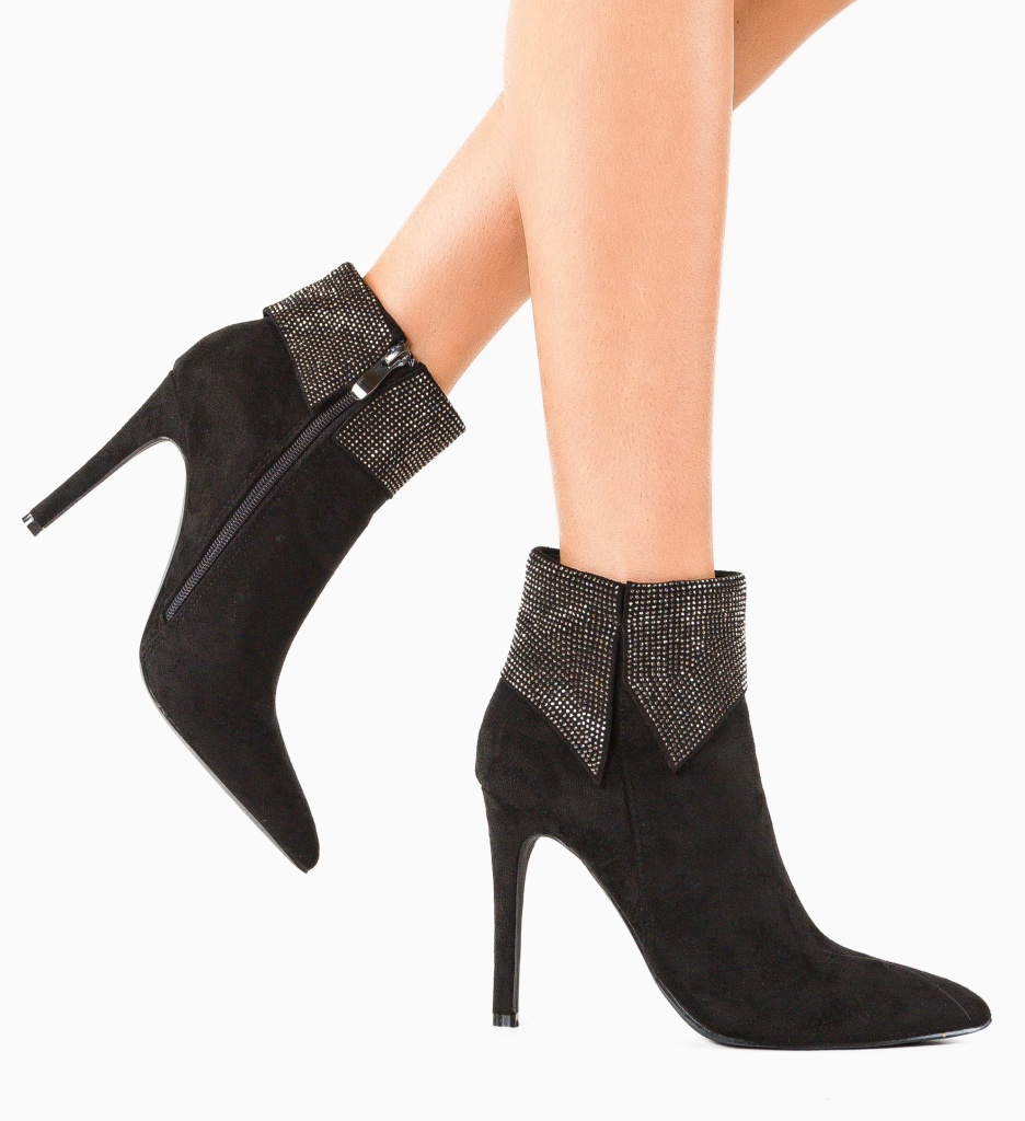 Botine Dama Emmerso Negre - Eleganță și Stil - imagine 2