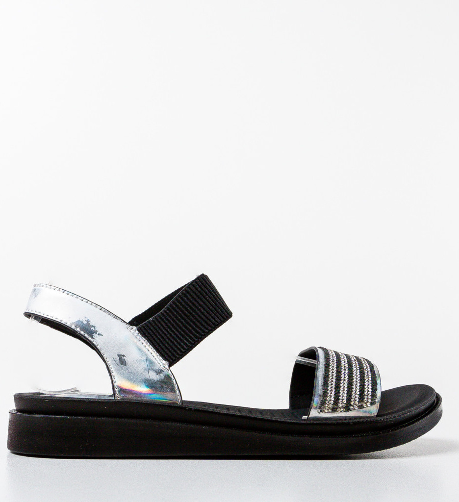 Sandale Dama Argintii Elegante - Stil Noche - imagine 4