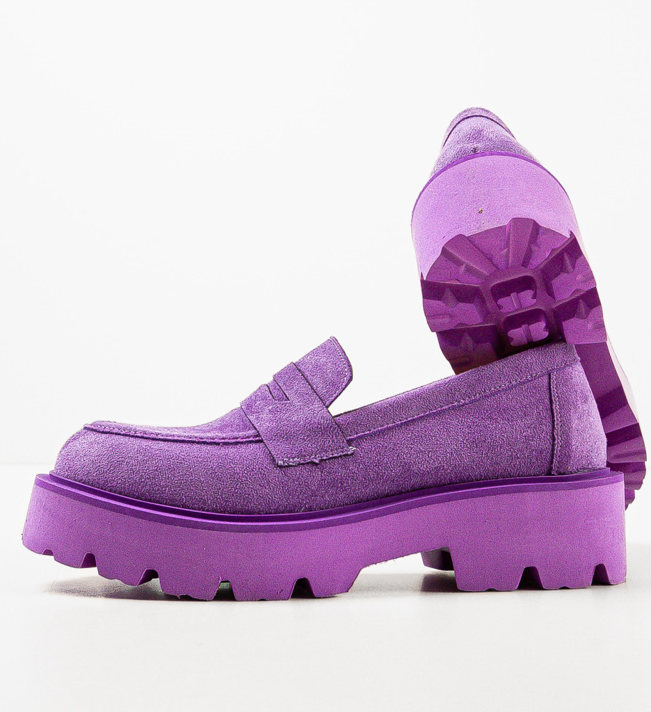 Pantofi Dama Punde Mov - Eleganță Casual Zilnică - imagine 5
