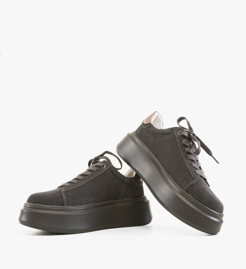 Sneakers Dama Kamin Gri - Confort și Stil - imagine 8