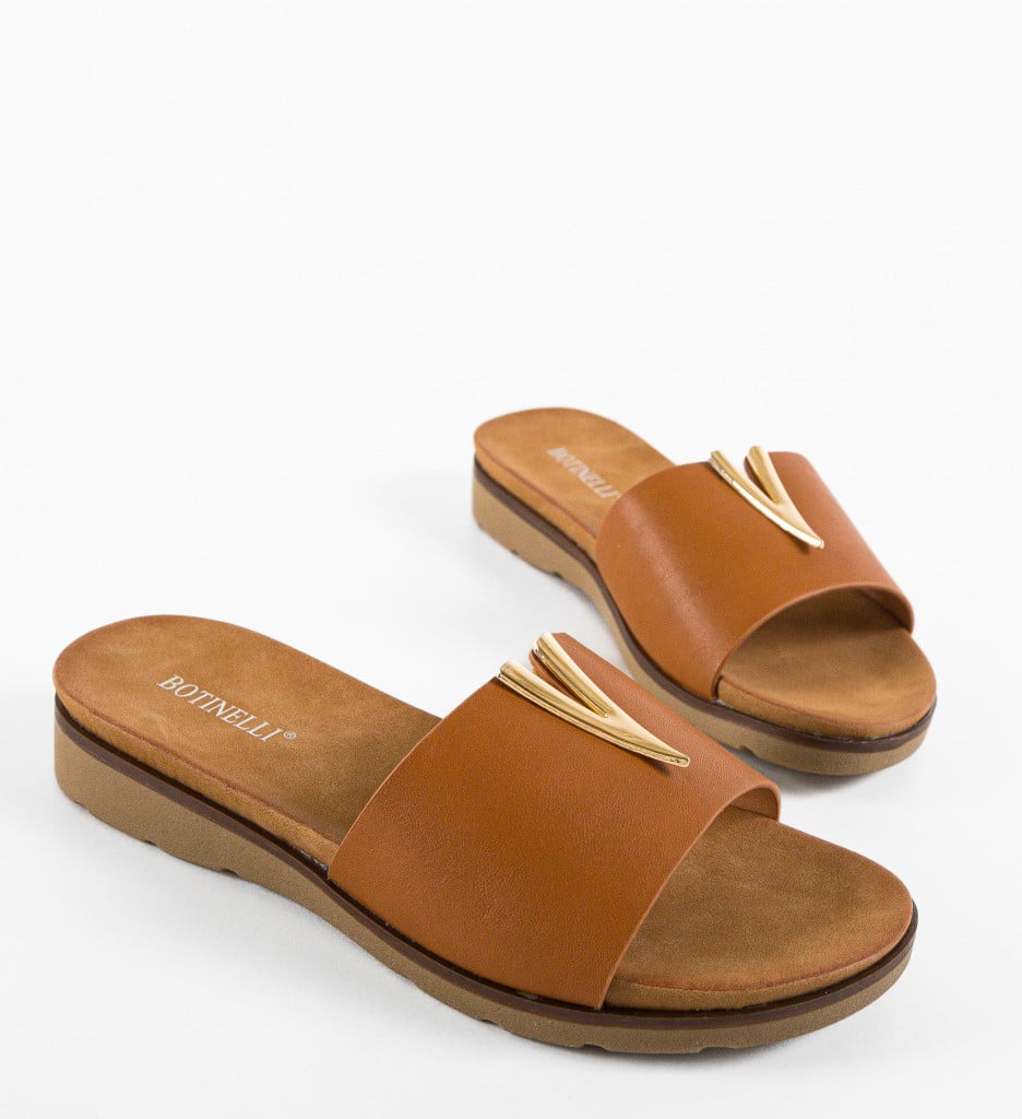Papuci Dama Yaffe Camel | Confort și Stil - imagine 10