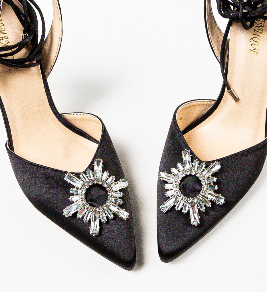 Pantofi Ruqayyah Negri cu Toc Eleganți - imagine 5