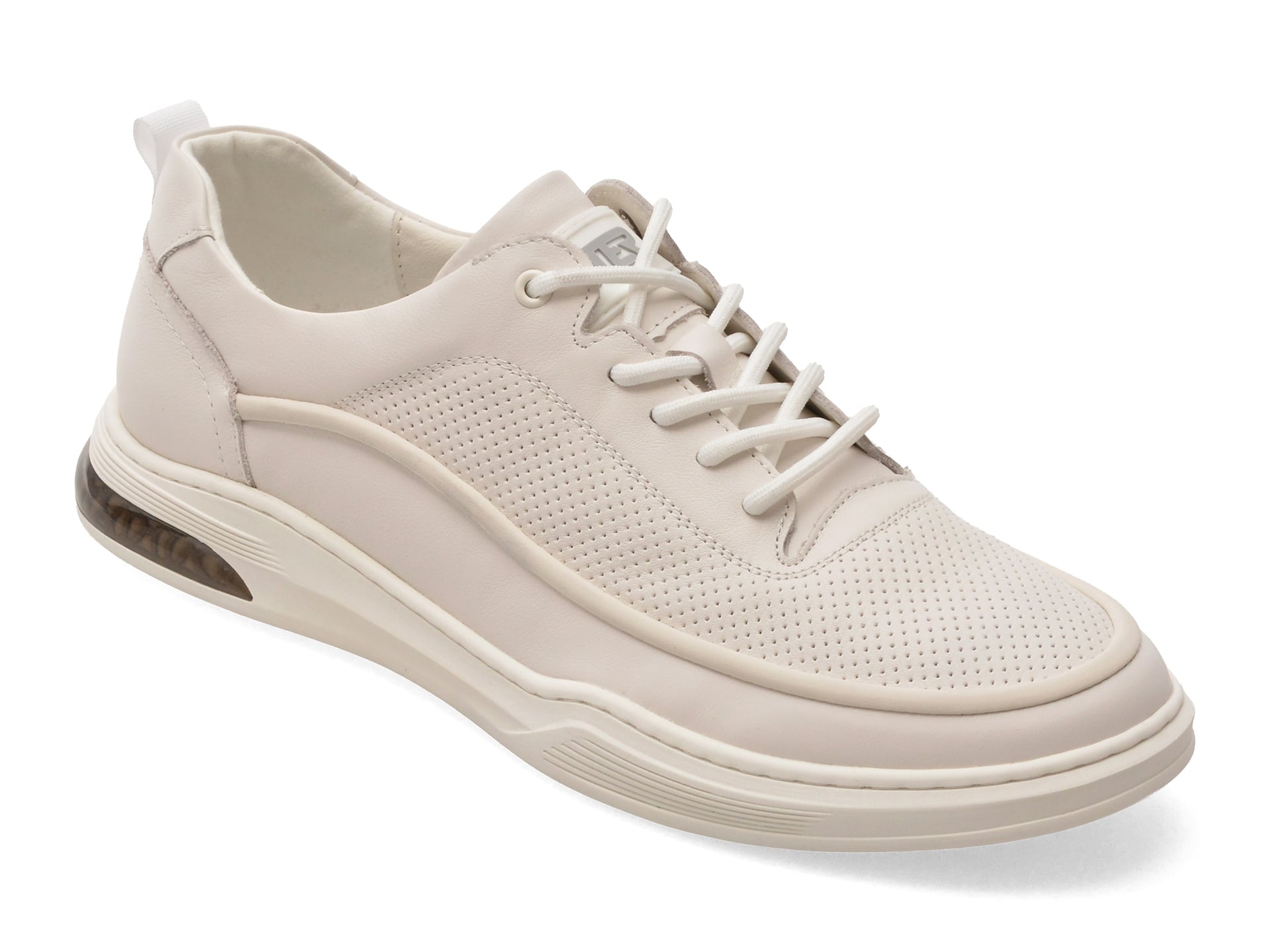Pantofi sport OTTER albi din piele naturală