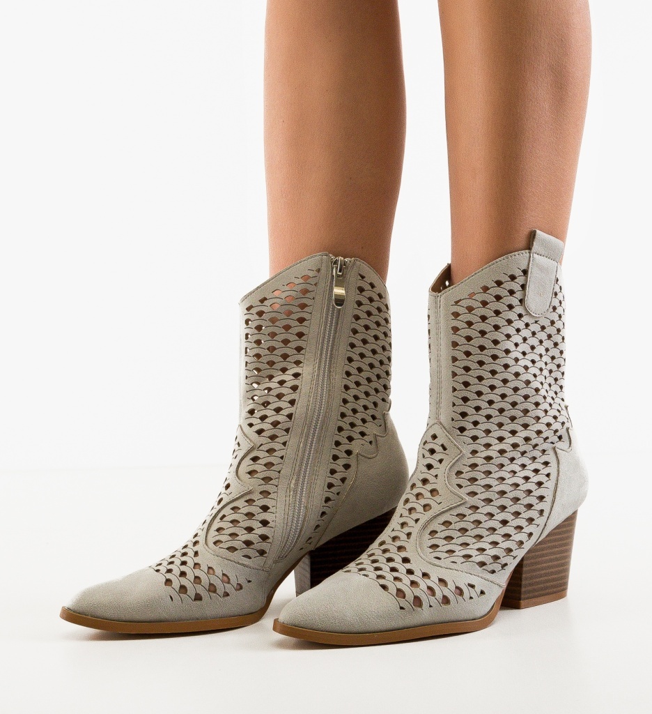 Botine Dama Cameron Gri - Eleganță și Confort - imagine 4