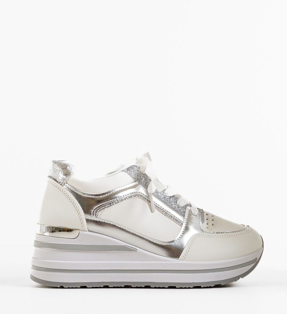 Sneakers Dama Lynch Argintii - Confort și Stil - imagine 4