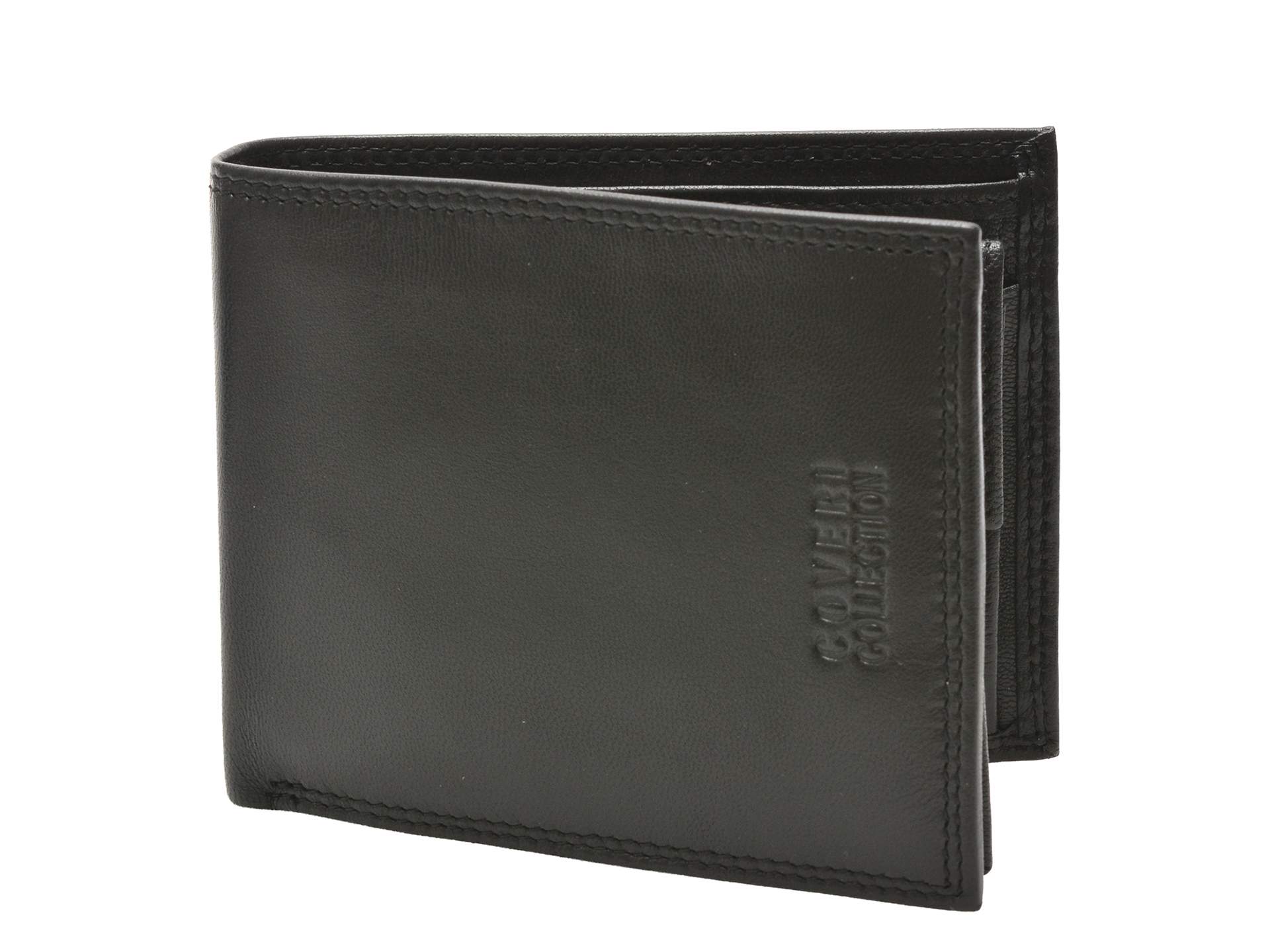 Portofel Coveri Collection Negru Piele Naturală
