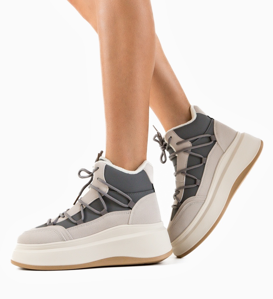 Sneakers Dama Voldus Gri | Confort și Stil Urban - imagine 4