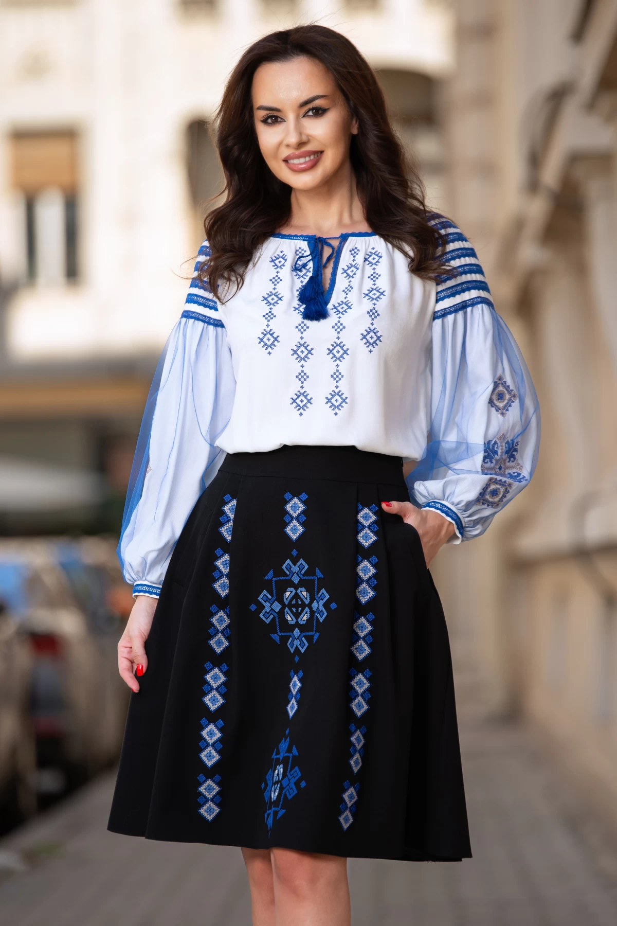 Fusta Traditionala Neagra Effect | Brodata Rom